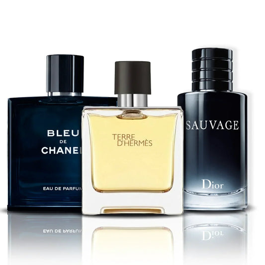 Set 3 Profumi | Bleu de Chanel, Terre D'Hermes i Sauvage (100 ml)